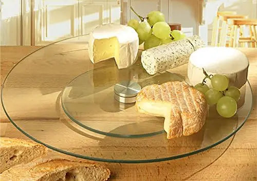 Prato de Vidro Giratório 35 cm – Sofisticação e Praticidade Para a Sua Mesa! ✨ Stock OFF