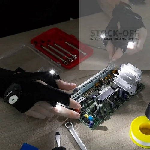 Luva com Iluminação LED – Visibilidade Máxima! 🔦🧤