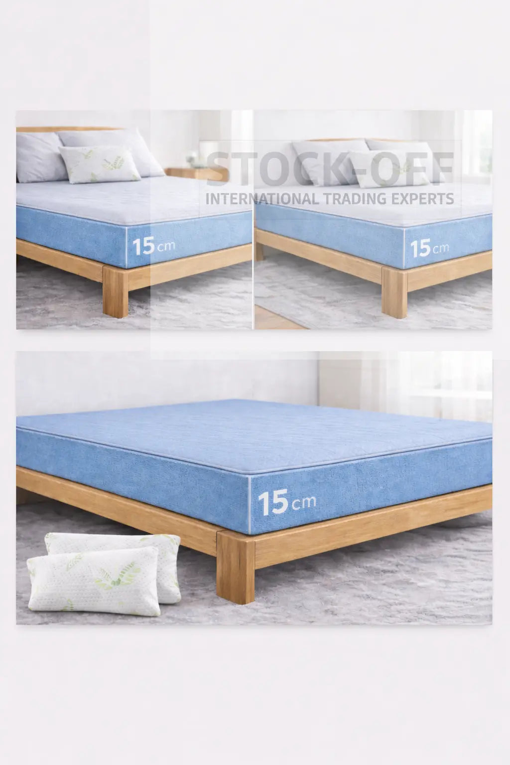 Colchão ORTOBASE™ 15 – Base Ortopédica Essencial | 15 cm | Preço de Fábrica Colchões Stock Off