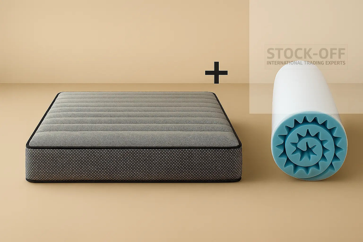 🛏️ PACK STAYPRO™ PREMIUM – Colchão + Topper Perfilado + 2 Almofadas Cervicais Colchões Stock Off