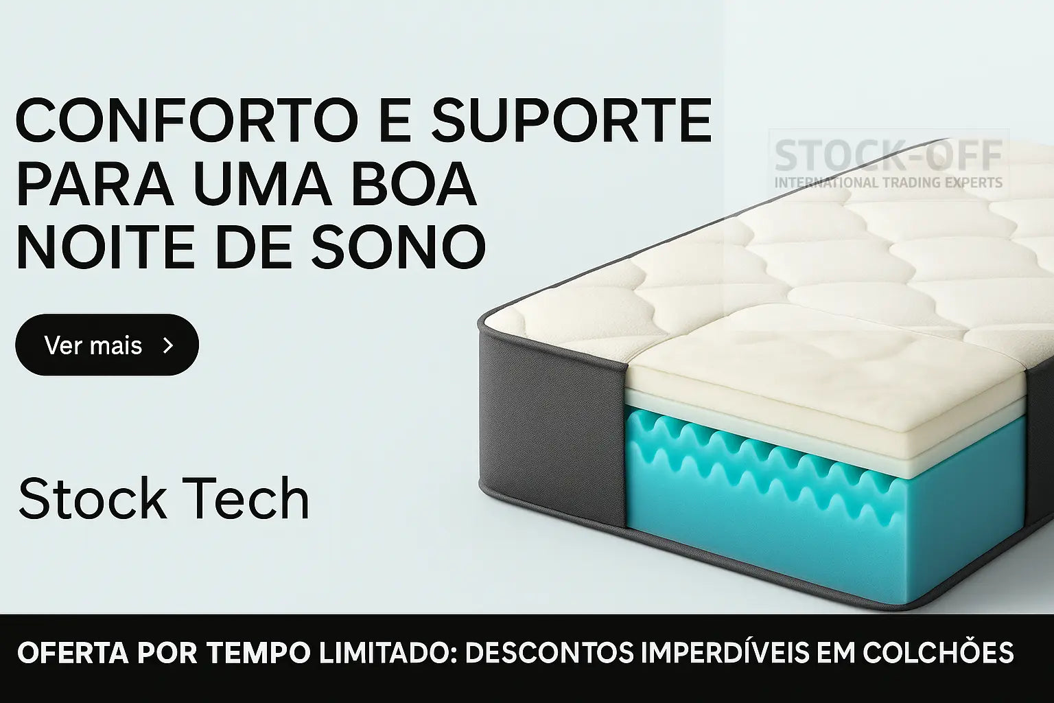 🛏️ SleepTech Deluxe 24 – Engenharia Portuguesa do Sono, 24cm Colchões Stock Off