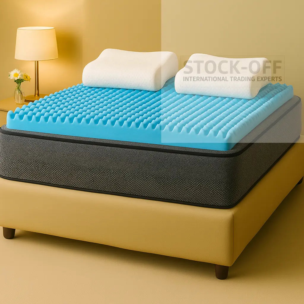 🛏️ PACK STAYPRO™ PREMIUM – Colchão + Topper Perfilado + 2 Almofadas Cervicais Colchões Stock Off