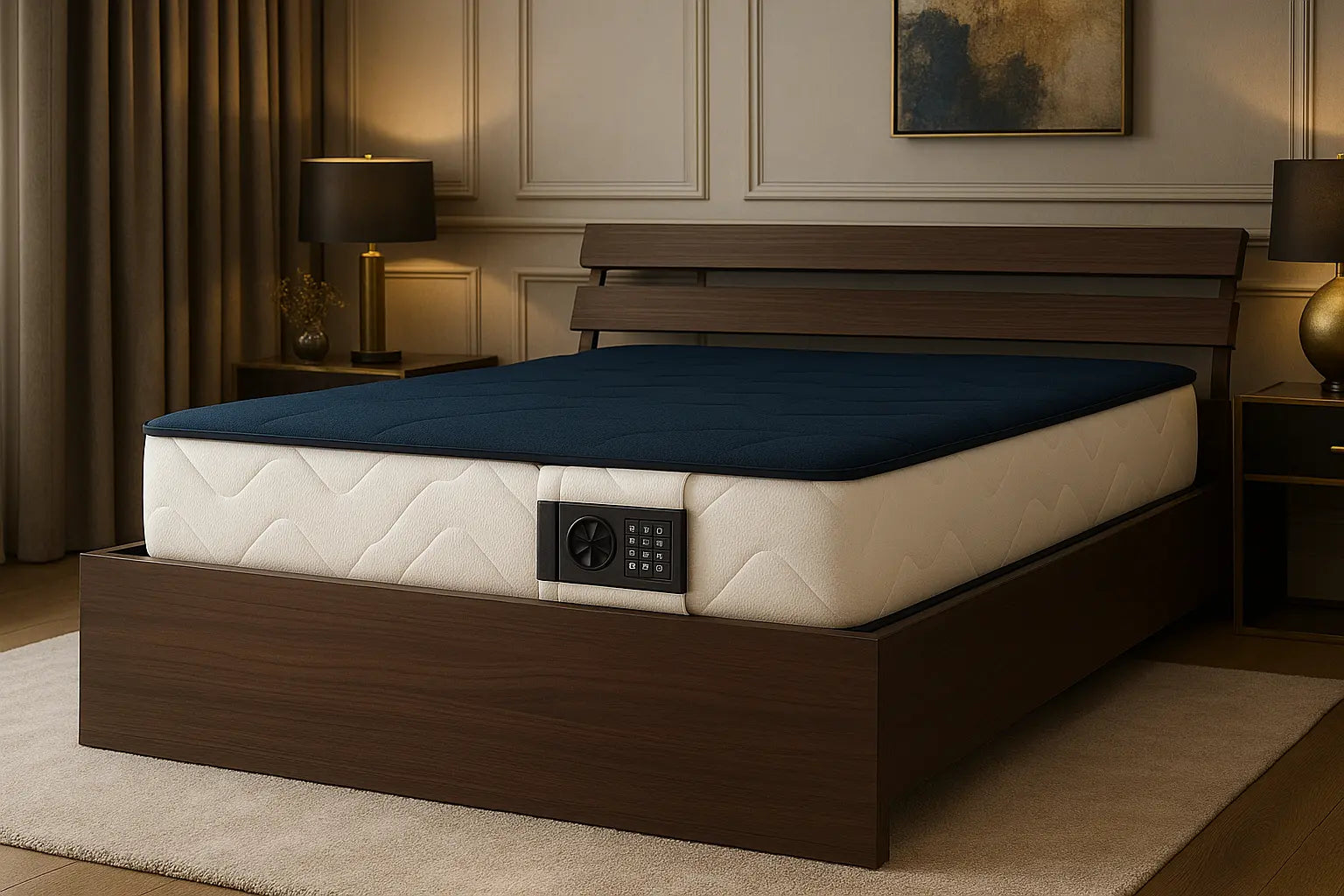 💤 Colchão Viscoelástico 3D com Cofre Digital – Conforto, Segurança e Inovação! 🛌🔒 Colchões Stock Off