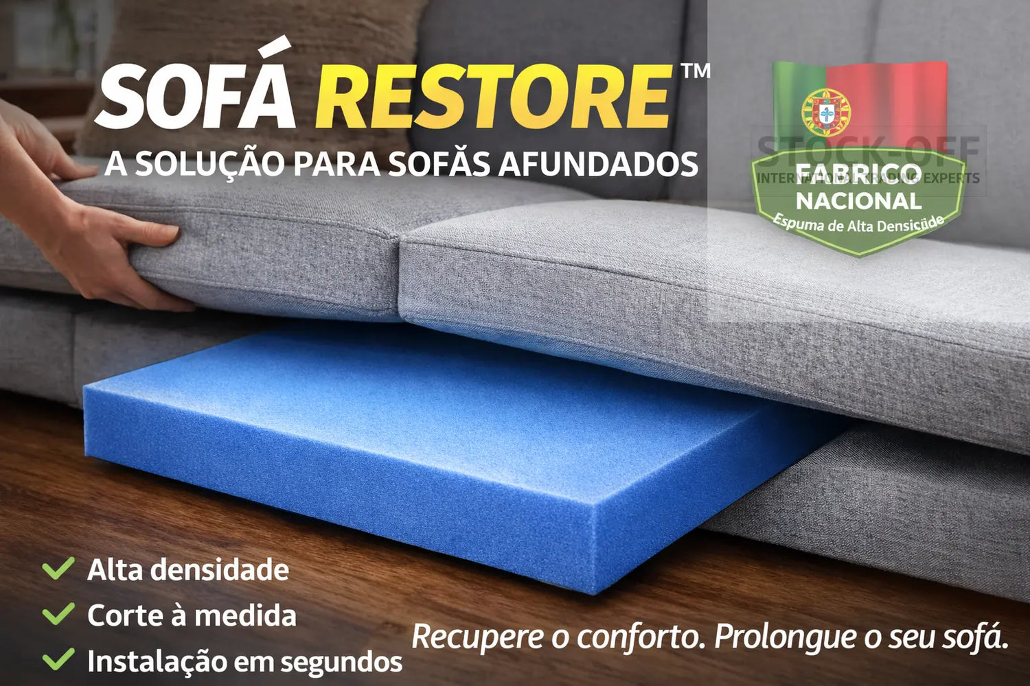 SOFÁ RESTORE™ - Suporte Profissional para Assentos de Sofá Afundados Stock