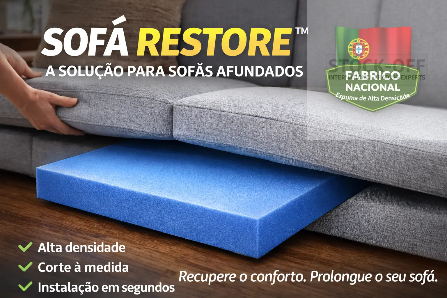 SOFÁ RESTORE™ - Suporte Profissional para Assentos de Sofá Afundados Stock