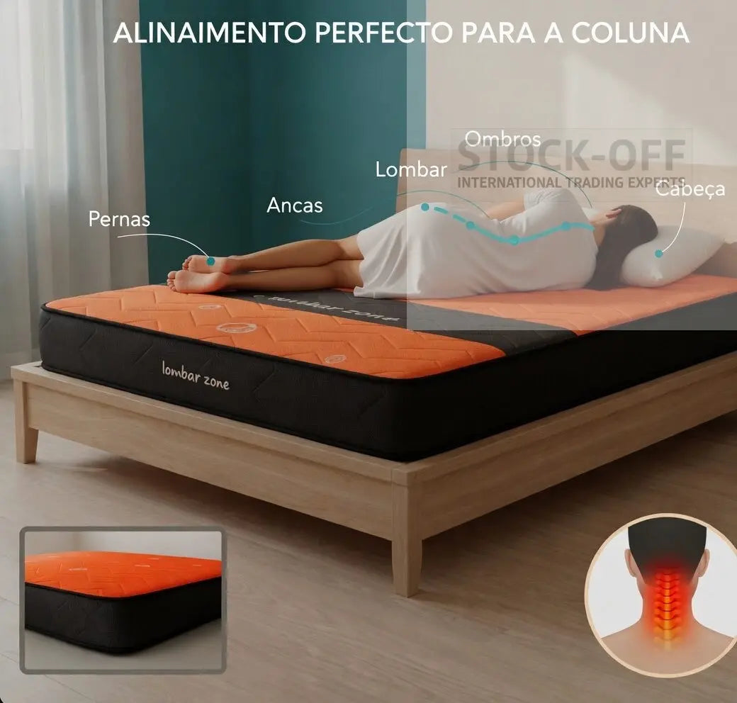 Colchão Janine Sonho Perfeito | Conforto Personalizado | Fabrico PT Stock OFF