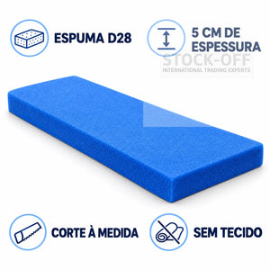 Espuma para Assentos D28 à Medida — 5 cm (Sem Tecido) Stock OFF - Melhor Site de Compras Online - Novidades todas as Semanas