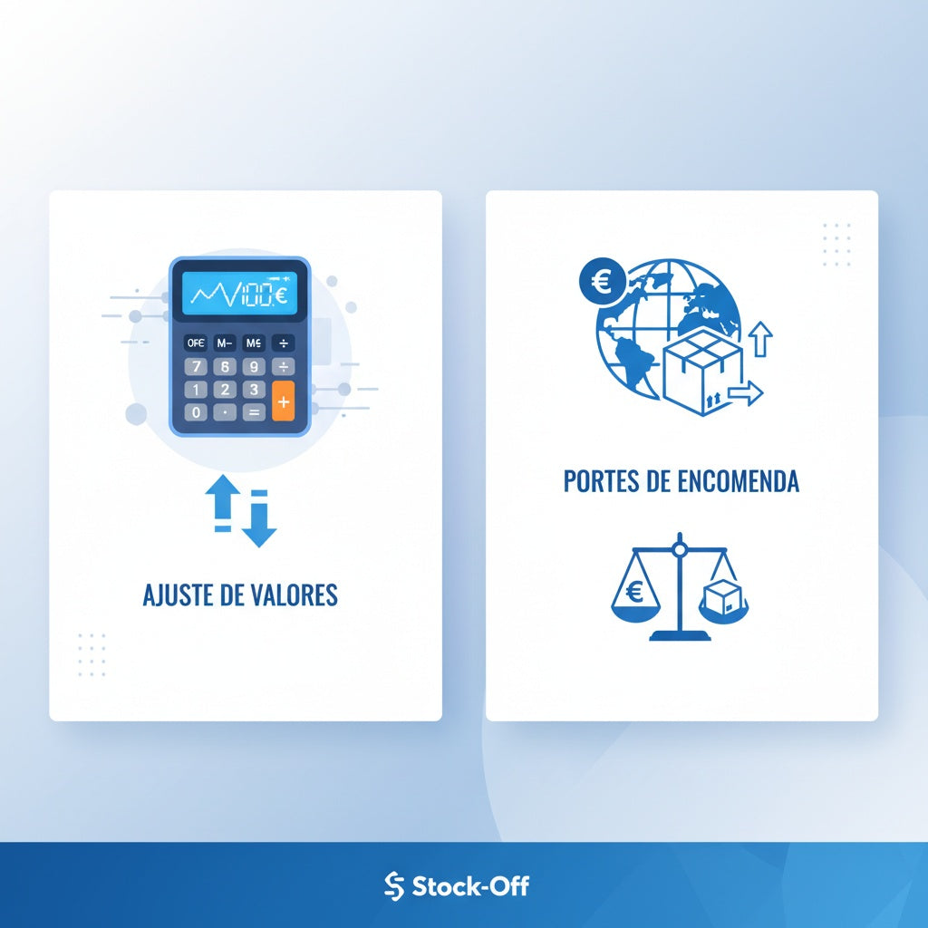 Ajuste de Valores / Portes de Encomendas de Levantamento