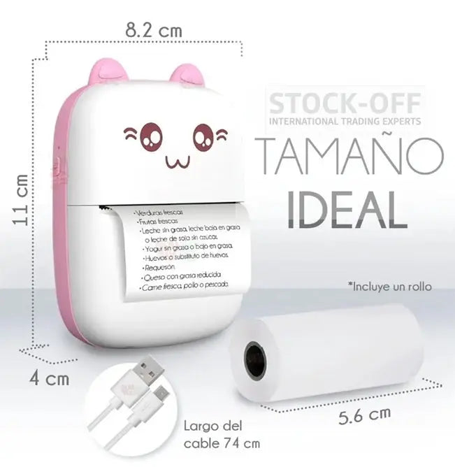 PrintyGo Mini – Impressora Térmica Portátil Bluetooth Protech