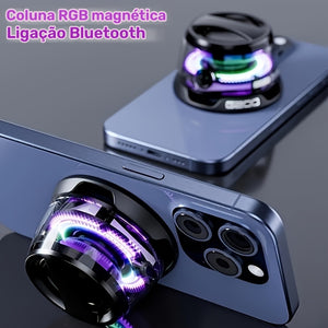 Altofalante Sem Fio Porttil com Luz de Sete Cores e Suporte Magntico Altofalante Mini Pequeno Recarregvel com Bateria Polmero de 500mAh Alta Definio para Baixo para ExteriorCarroMsicaJogosViagemEsportes Presente de udio para Mesa