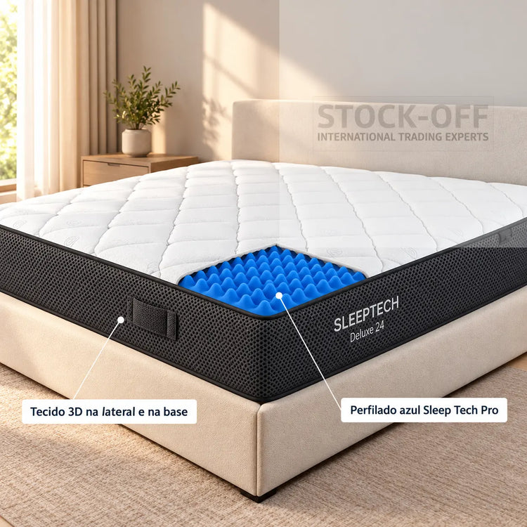 Colchão SleepTech Deluxe 24 cm – Suporte Ergonómico