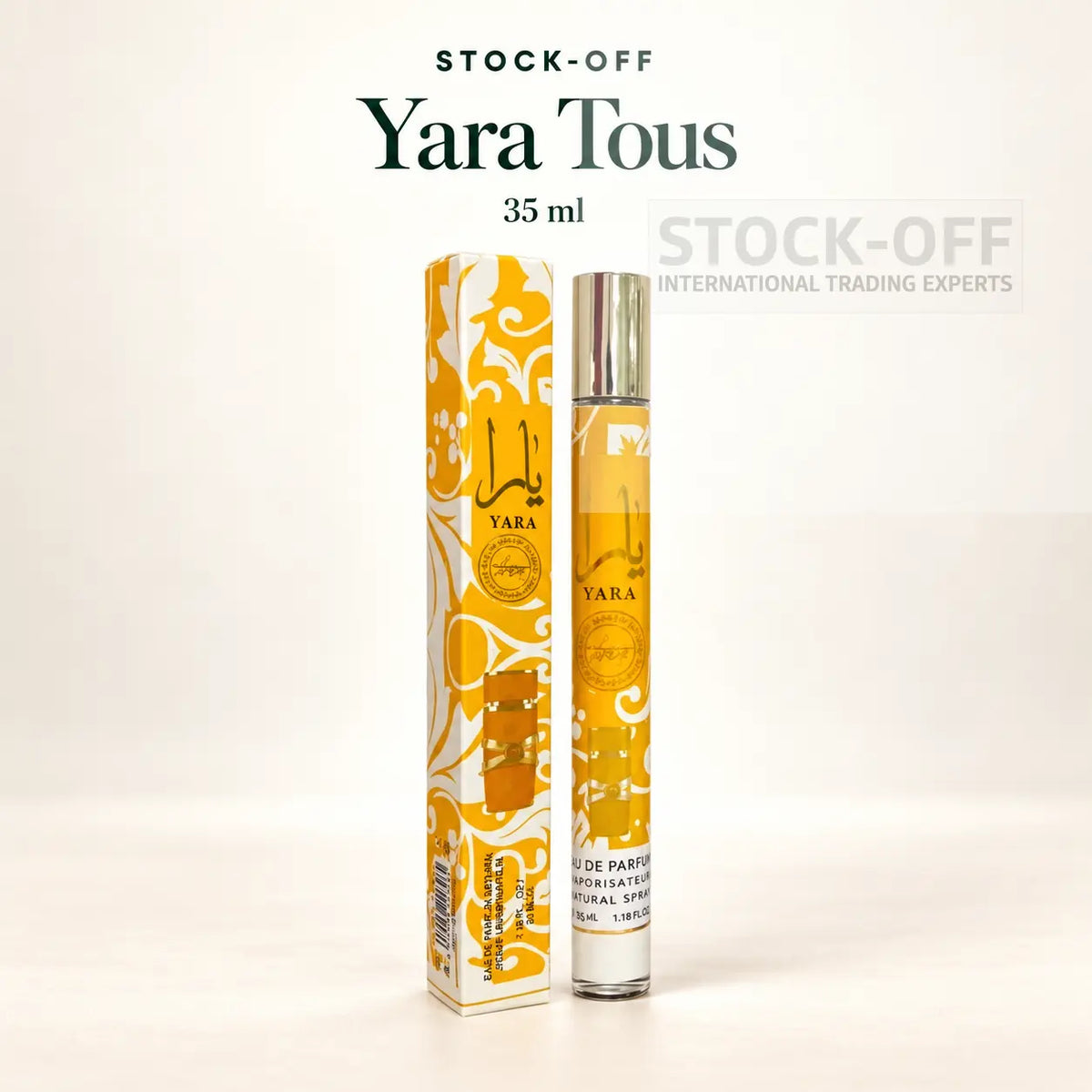 Yara Tous 35 ml — frasco de viagem e caixa, Stock-Off