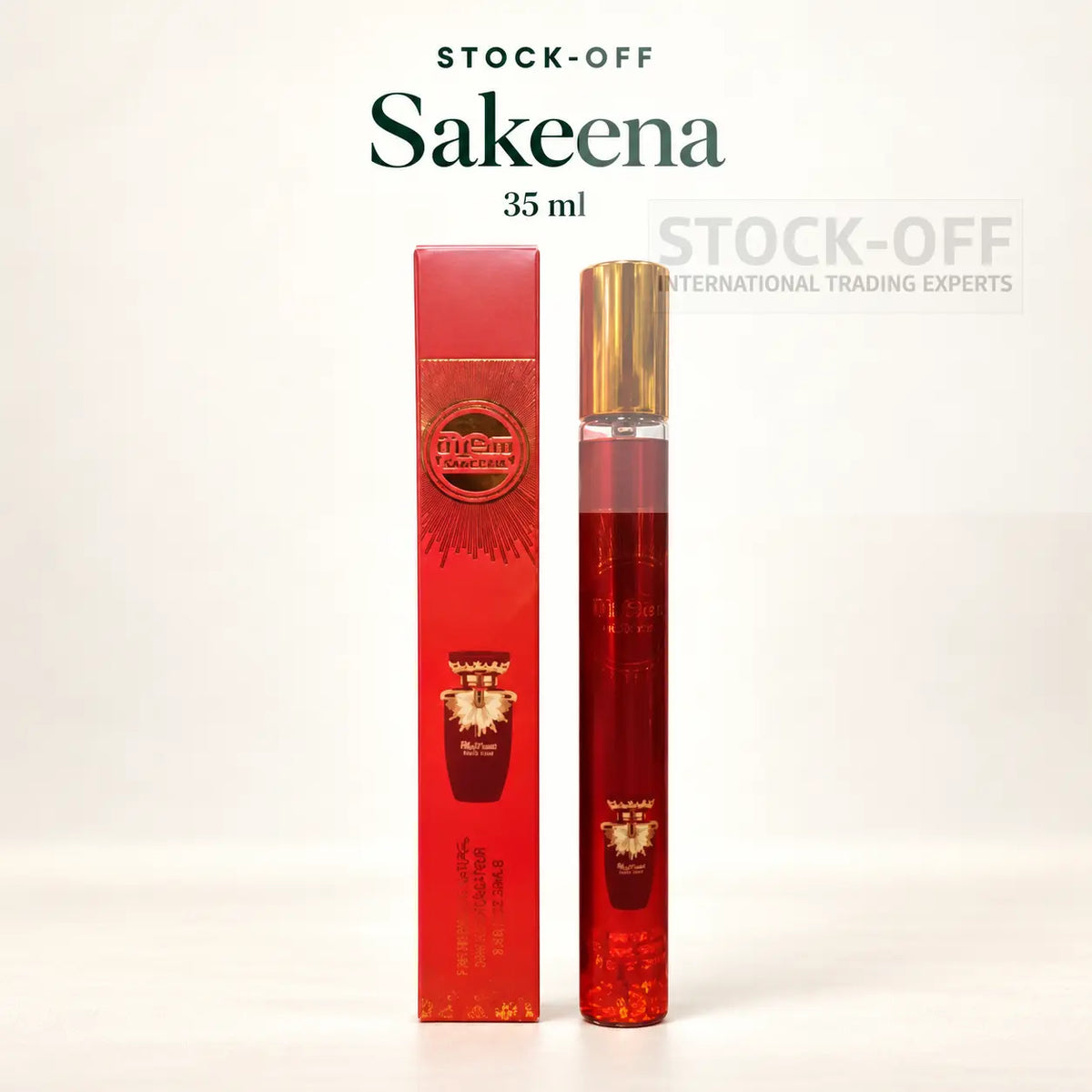 Sakeena 35 ml — frasco de viagem e caixa, Stock-Off