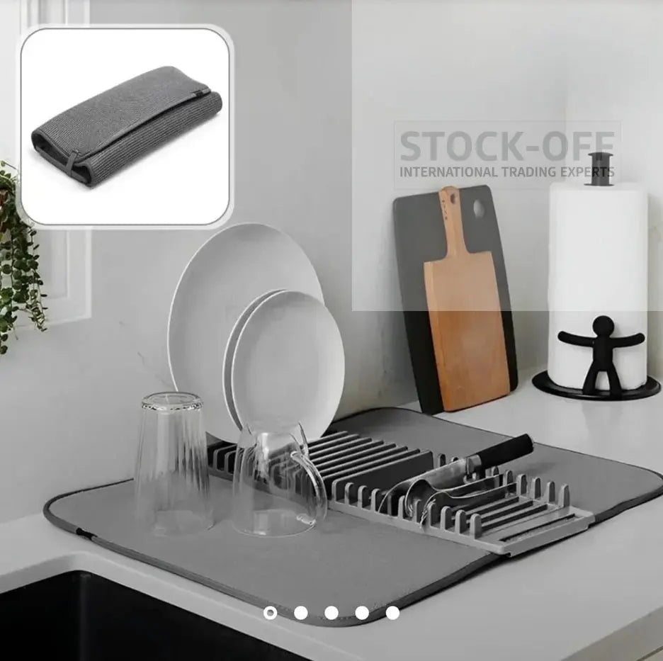 🔥 SUPER DEALS - DrySmart Mat – Tapete Escorredor de Loiça Multifuncional | Testado Porto™ | -70% 🇵🇹 Stock
